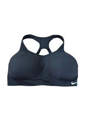 Nike Womens Black Hi-Impact Racerback Sports Bra Size L Adjustable Back Closure